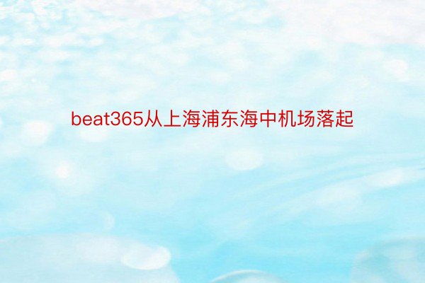 beat365从上海浦东海中机场落起